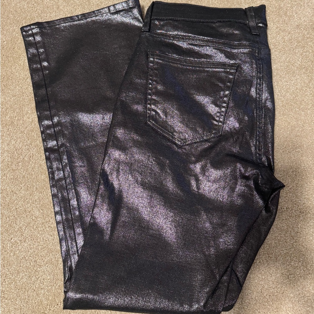 GAP Glitter-like Shinny Dark Gray Denim size 6
